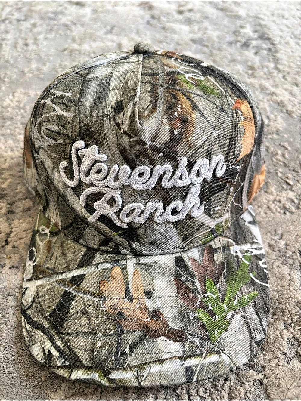 Stevenson Ranch Script Logo Camo Hat